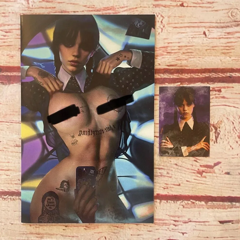 Totally Rad Monsters Wednesday Addams Cosplay W Tattoo Variant Shikarii & Card‎